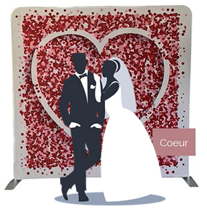 Fond Cœur mariage photobooth